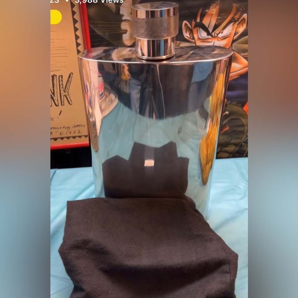 Giant Oversized GROWLER WASSAIL Flask  Stainless Steel W/ Pouch